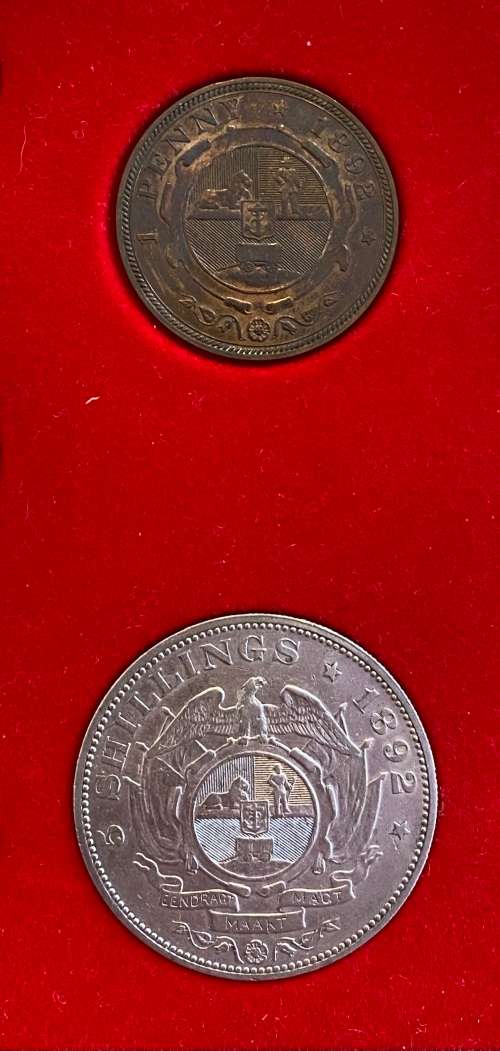 Very Collectable ZAR 1892 Set (7 coins, Penny to Crown)