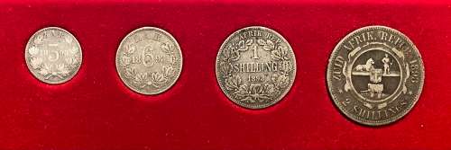 Collectable ZAR 1893 Set (4 coins, Tickey to Florin)