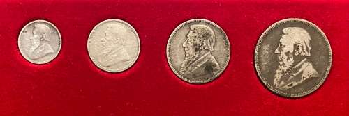 Collectable ZAR 1893 Set (4 coins, Tickey to Florin)