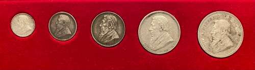 Collectable ZAR 1894 Set (5 coins, Tickey to Half-Crown)