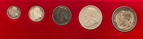 Very Collectable ZAR 1896 Set (5 coins, Tickey to Half-Crown)