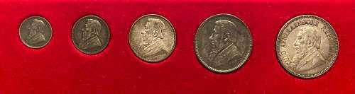 Very Collectable ZAR 1897 Set (5 coins, Tickey to Half-Crown)