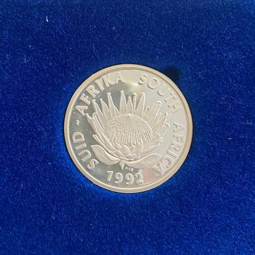 Stunning RSA 1992 Coinage Silver Protea R1