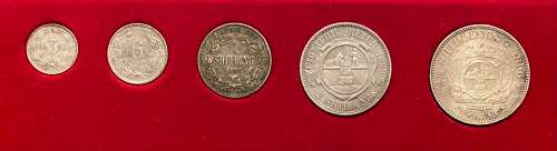 Very Collectable ZAR 1896 Set (5 coins, Tickey to Half-Crown)
