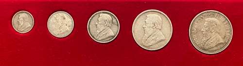 Very Collectable ZAR 1892 Set (5 coins, Tickey to Half-Crown)