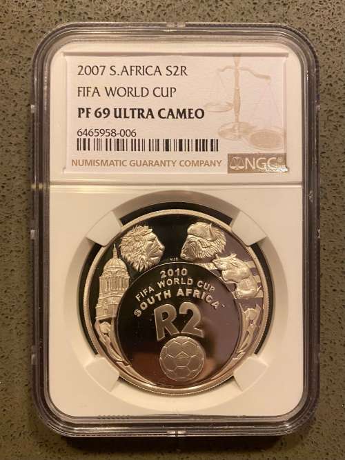 Graded RSA 2007 FIFA WC Proof Silver R2: NGC PF69UC