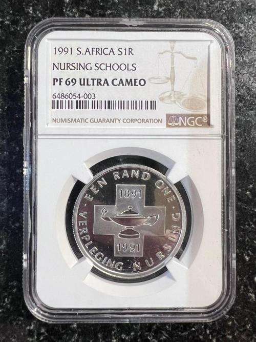 Graded Proof RSA 1991 Nursing Silver R1: NGC PF69 UC