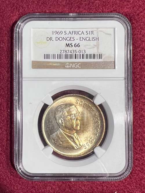 Graded Uncirculated RSA 1969 English Silver R1: NGC MS66 - ONLY 2 BETTER