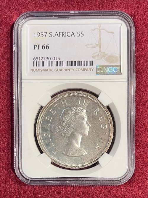 Graded Union of SA 1957 Proof Silver Crown: NGC PF66