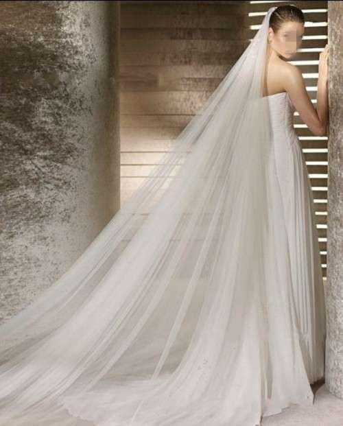 Top Seller Ivory/White Bridals Veil Soft Tulle New Arrival Wedding Veils 3 Meters Two Layers ride Ve