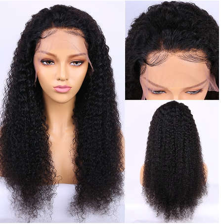 14inch Malaysian Deep Curly Wave Human Hair Wig 150% Remy Human Hair