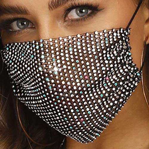 Designer Rhinestone Face Mask