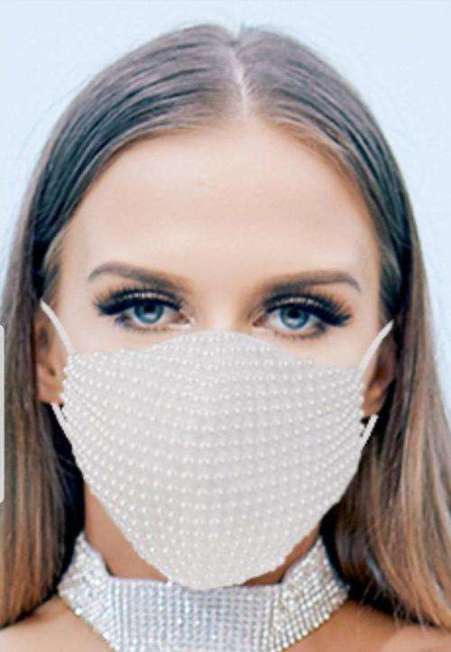 Designer Pearl Face Mask