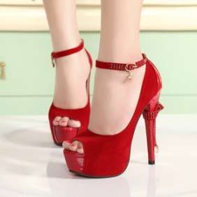 Super Star Belt Buckle Metal Strappy Peep Toe GQM-730-7B