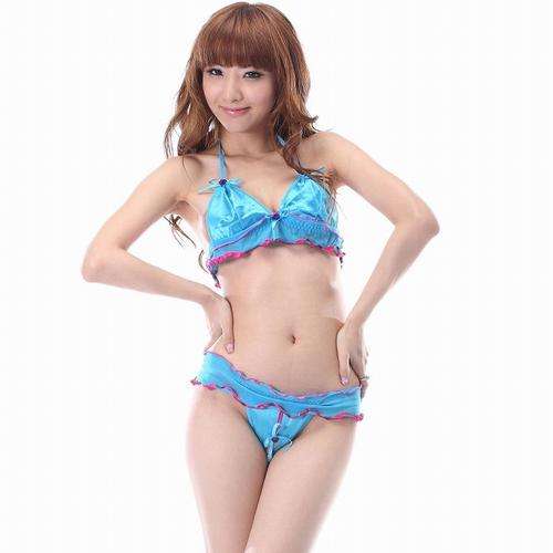 Erotic Sexy Bra Sets with Crotchless Panties