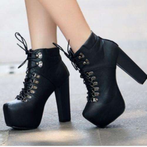 Jeffre Campbell Black Or Broen Lace Up Shoes - Size 2 to 7