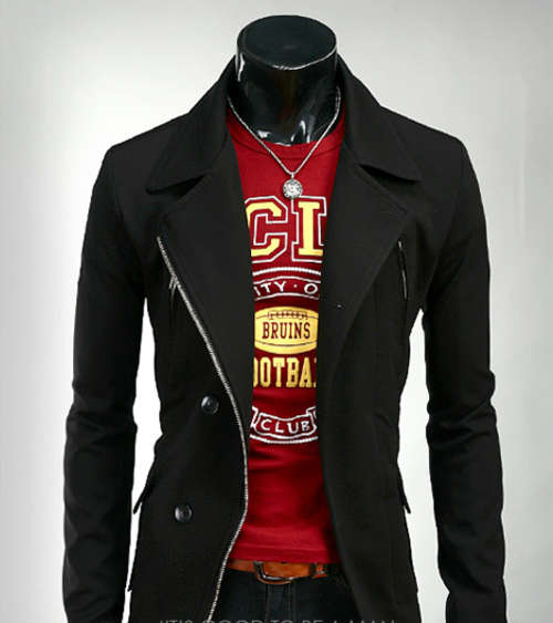 Casual Fashion Cultivate Zipper Cotton Menâs Suits