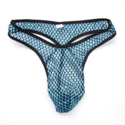 5 ON AUCTION!! Hot See-through Mesh Pattern Sexy Gstring Underwear for Men - Blue