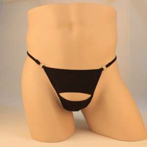 5 ON AUCTION!! Sexy Small Dots Patterned Male G-String - Black