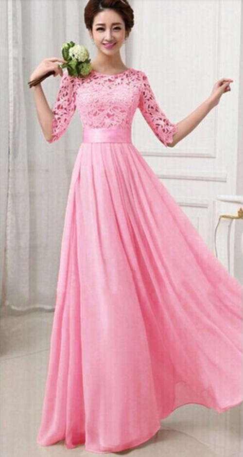 Women's Pink Chiffon Dress  - - *Door delivery for only R45*