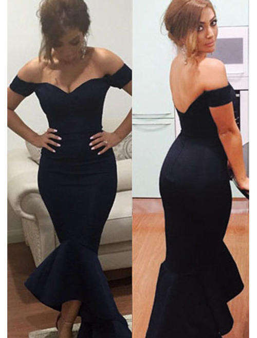 Dark Blue Mermaid Evening Dress