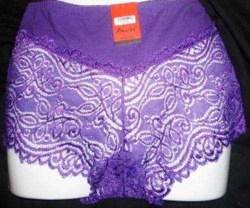 BEAUTIFUL PURPLE LACEY BOYLEG  - XXL