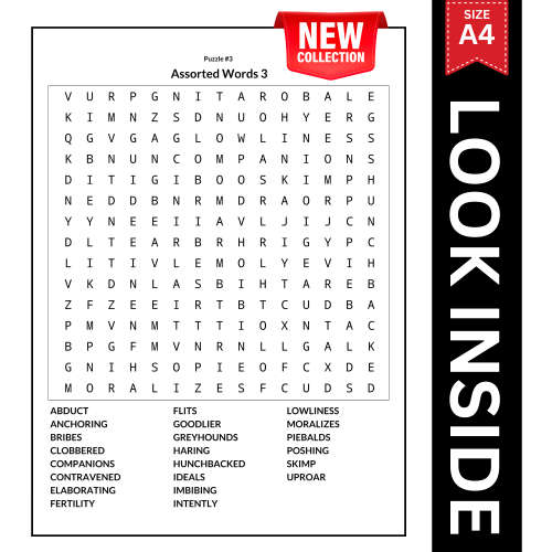 Word Search Download 100 Pages Puzzle Activity Adults Seniors Large Big Print Fun Pad
