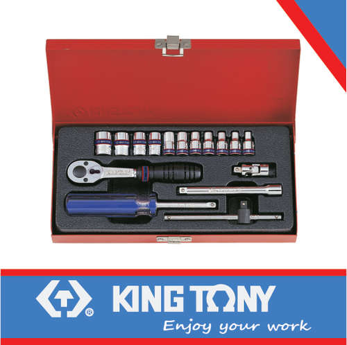 SOCKET SET 1/4 4-13MM 16PC from King Tony