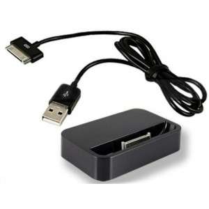 Dock Station Charger Cradle with USB Data Charging Cable iPhone 3G 3GS 4 4S iPod Black