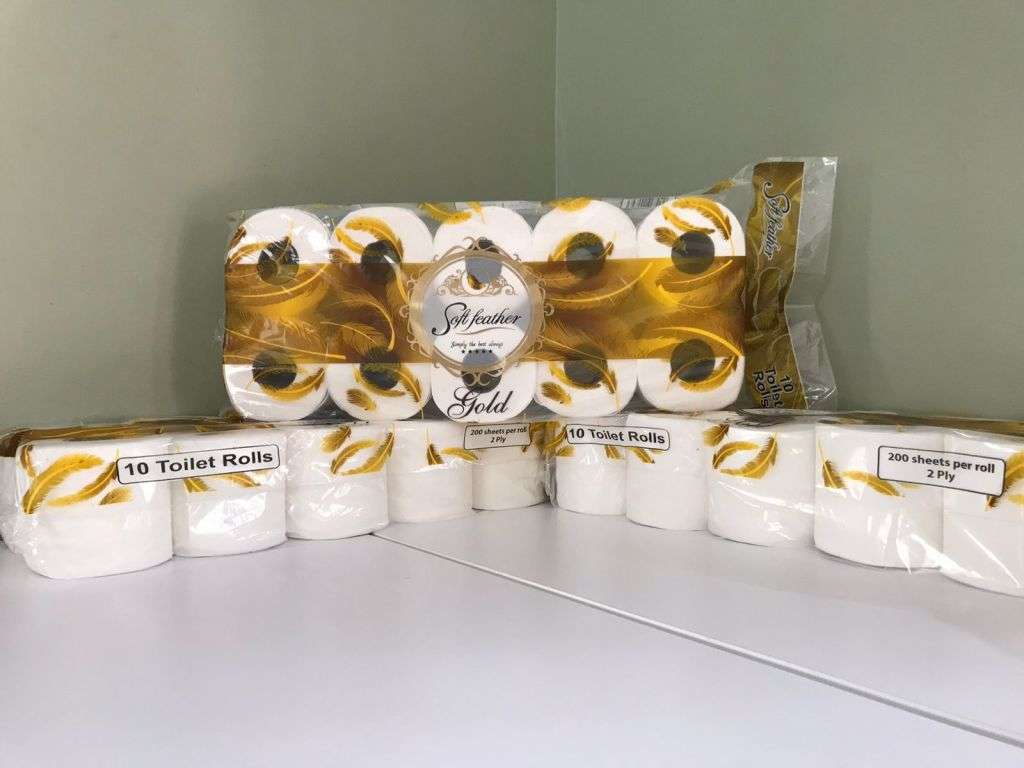 Soft Feather Gold Toilet Paper 2 Ply 10 Pack