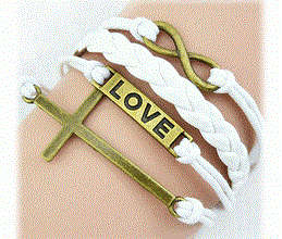 White infinity bracelet