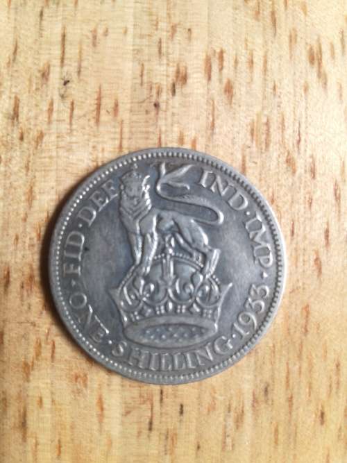 1933 Great Britain Silver Shilling Nice Original VG KM-833 CHN