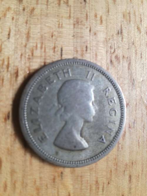 1956 SOUTH AFRICA Jan van Riebeeck Woman Anchor Silver 10 Cents Coin i84233