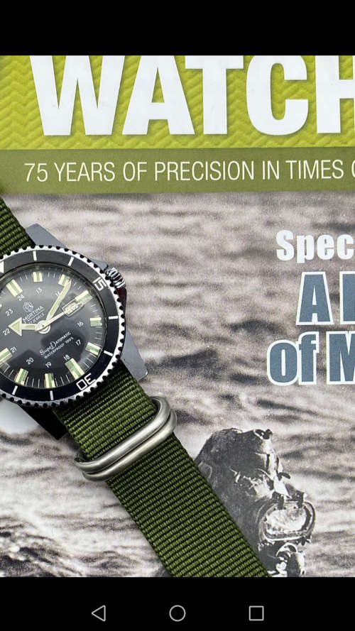 VINTAGE VERY COLLECTABLE MORTIMER SUPERDATOMATIC DIVE WATCH ORIGINAL ,SERVICED WORKS BEAUTIFULLY