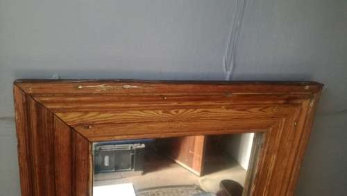 VINTAGE STYLED FRAMED MIRROR ,Suspect its teak