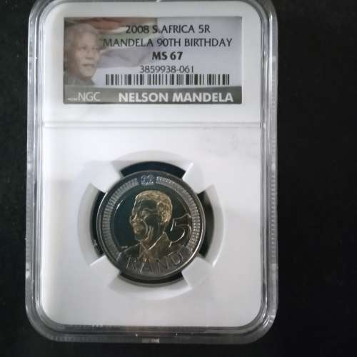 MS 67 2008 R5 NELSON MANDELA  90TH BIRTHDAY