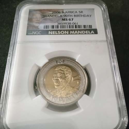 MS 67 2008 R5 NELSON MANDELA  90TH BIRTHDAY