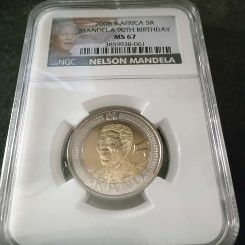 MS 67 2008 R5 NELSON MANDELA  90TH BIRTHDAY