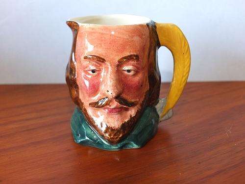 A small Toby Jug Sandland Ware Lancaster Character jug Shakespeare Hanley England.