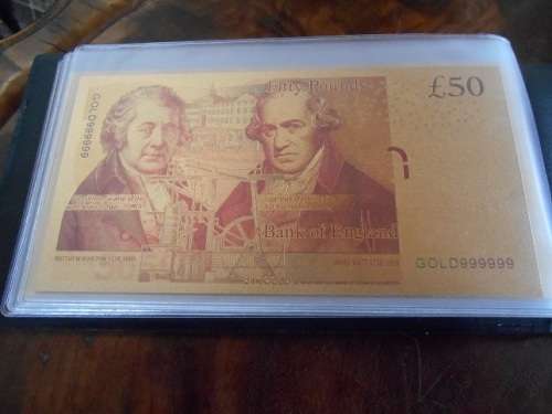 Perfect Gift, 24K Gold Banknote Collection in Collectors Folder