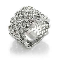 SWAROVSKI CRYSTALD THICK BAND RING SIZE 8