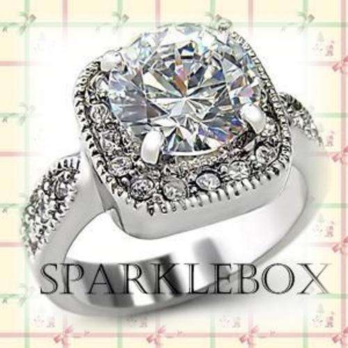 ***VINTAGE STYLE PRINCESS CUT CZ BAND RING*** SIZE 7