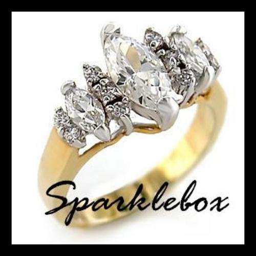 **1.70ct Marquise Cut Simulated Diamond Ring**SIZE 6