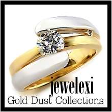 **1.45ct Two Tone Prong Setting Solitaire Simulated Diamond Ring**SIZE 8