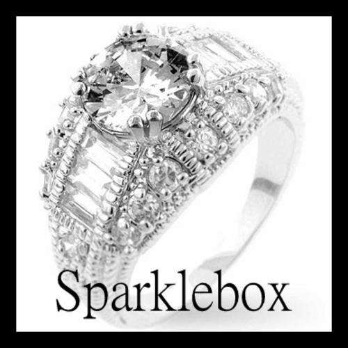 ***R50 STARTING PRICE***Vintage Elegant Design Princess Simulated Diamond Band Ring**SIZE 6