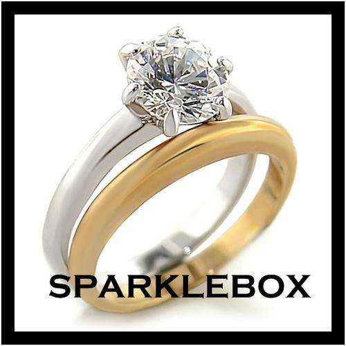 ***R50 STARTING PRICE***2pc Wedding/ Engagement Ring Set***SIZE 8