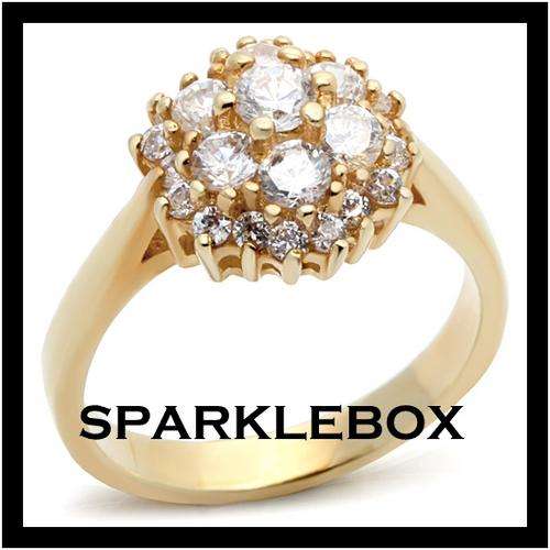 ***R50 STARTING PRICE***3.75ct Cluster Setting Simulated Diamond Band Ring**SIZE 7