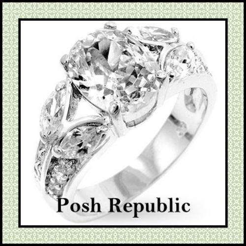 ***R55 SPECIAL PRICE***Vintage Design Clear CZ Band Ring***SIZE 7