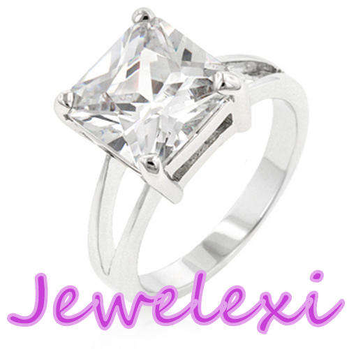 4.00CT SOLITAIRE LADIES CZ DIAMOND RING - SIZE 8