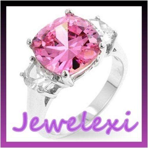 Napoleana's Truis Ice Pink CZ Ring - SIZE 6